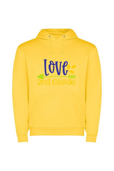 iLovePrints Love's Artful Journey Φούτερ με κουκούλα σε χρώμα Κίτρινο