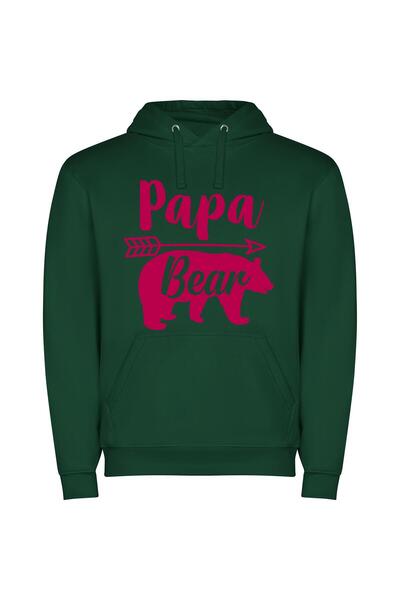 iLovePrints Paul's Alpha Bear Adventure Φούτερ με κουκούλα σε χρώμα Πράσινο