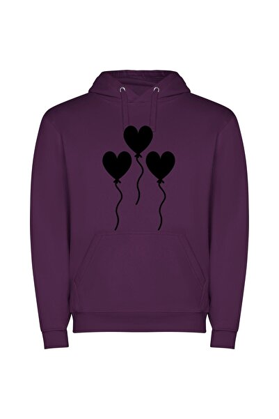 iLovePrints Pixel Noir Character Sprite Φούτερ με κουκούλα σε χρώμα Μωβ