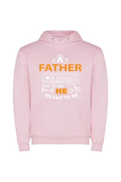 iLovePrints Fatherly Sign of Distinction Φούτερ με κουκούλα σε χρώμα Ροζ