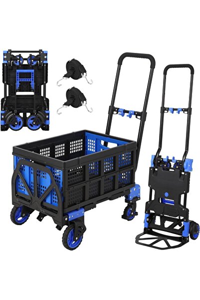 Garvee GarveeTech Sepetli Katlanır El Kamyon Dolly, 2'si 1 Arada Tekerlekli A...