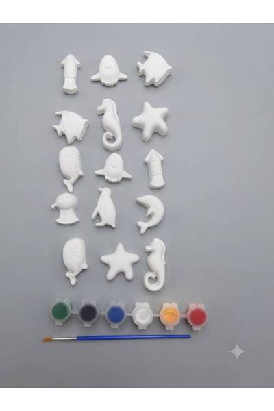 RK Activity Balık Taş Boyama Biblo Heykel Boyama 15 Li Set