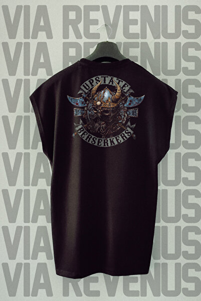 Vordevia Berserkers Back Printed Zero Sleeve Crew Neck Sports Tshirt