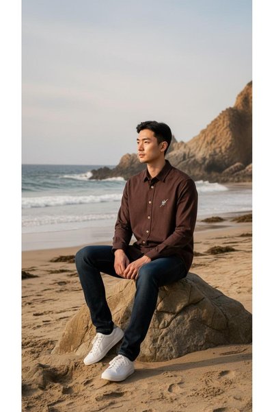 ronex Embroidered Cotton Men's Shirt