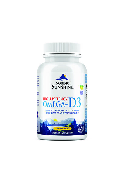 Nordic Sunshine High Omega 1280mg with Vitamin D3 25mcg, High Efficacy EPA+DH...