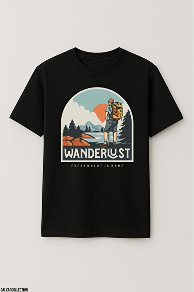 CALKARCOLLECTION تيشيرت Wanderlust كبير الحجم للجنسين