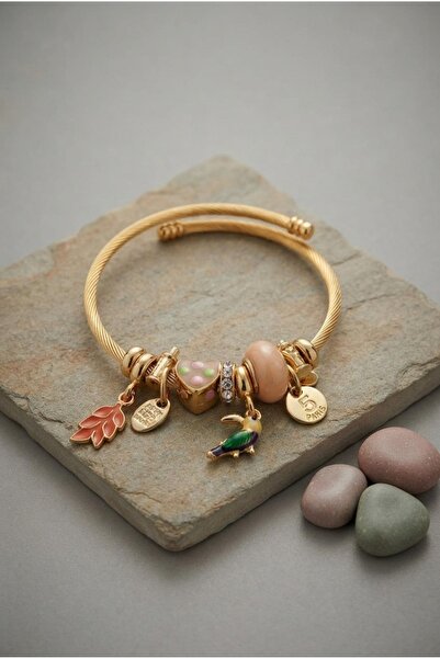 Generic Brand Bird Figured Charm Gold Color Bracelet