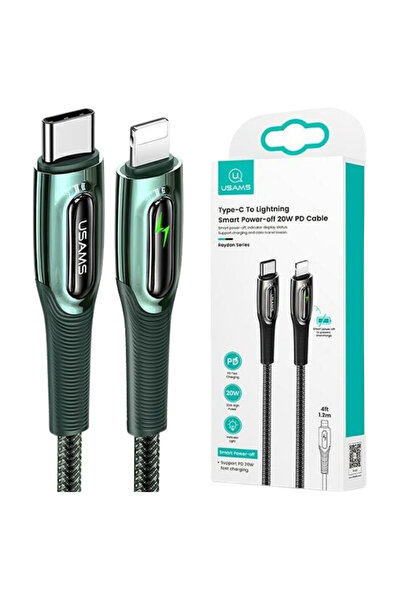 Usams Cablu USB-C la Lightning împletit pentru iPhone 11 12 13 14 20W PD