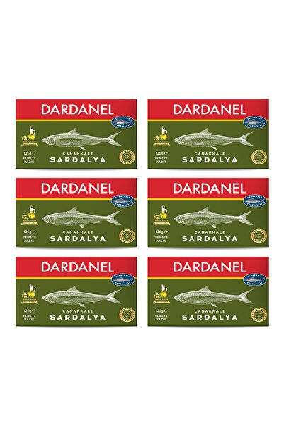 Dardanel Zeytinyağlı Çanakkale Sardalya 125 gr x 6 Adet