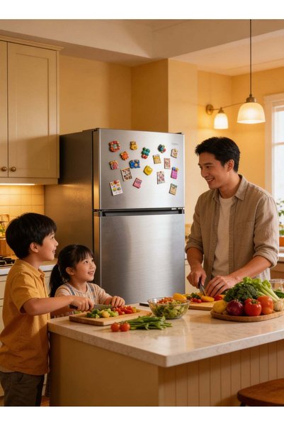 Dansat Refrigerator - 18.08 cu. ft. - Steam - Steel - Inverter DAN1810NF Steel