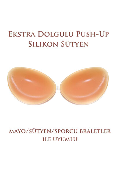 Atelier Tuberose Push-Up Silikon Sütyen Göğüs Dolgunlaştırıcı ASKISIZ Görünme...