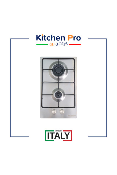 Dec Kitchenpro سطح غاز Kitchen Pro إيطالي مدمج 2 شعلة ستانلس ستيل 304 بشبك إي...
