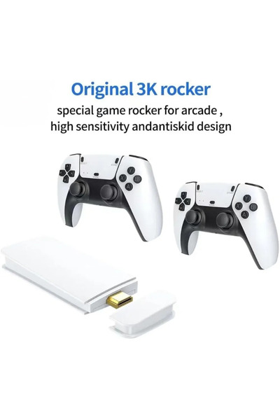 Generic Brand 2.4G Wireless Game Controller Set with USB Receiver – Dual Gamepads for PC, Laptop, Smart TV & Android TV Box, Plug & Play Gaming Joystick with 4K Game Stick Support – Black & White