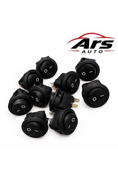 ARSVİSİON AUTO ACCESSORIES Aç Kapa 1-0 On Off Çıt Çıt Düğme Oval 12v 10Adet A...
