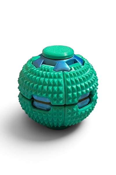 ZEKTON Basmalı Döner Spinner Ball Stres Topu 6 Cm - Mekanik Tuşlu Odaklanma V...