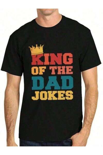 9JY تي شيرت King Of Jokes، بتصميم Bad Dad، بأنماط ممتعة للبالغين، ناعم، أنيق ...