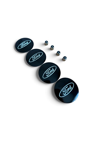 İKTUNING IK TUNING FORD 56 MM ALÜMİNYUM 4 ADET JANT GÖBEK STICKER VE 4 ADET L...