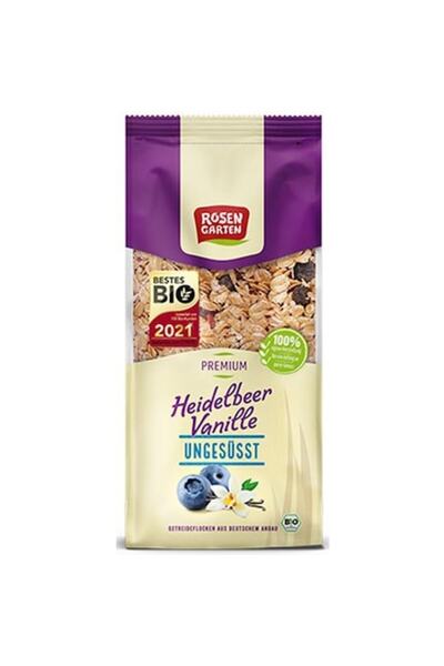 Rosengarten Muesli organic fără zahăr cu afine și vanilie 400g Rosen Garten