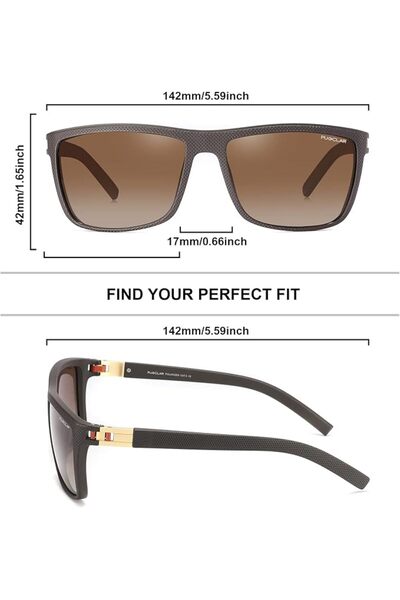 PUKCLAR Sunglasses for Men Polarized - Lightweight TR90 Frame - UV400 Protect...