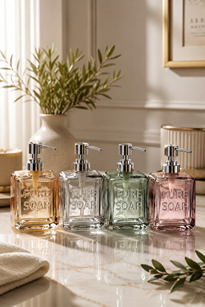 EMİLA HOME Liquid Glass Soap Dispenser 500 ml