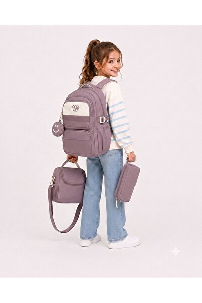 çantamgelsin 4-Piece Luxury Waterproof Elementary School Bag Set with Lunch B...