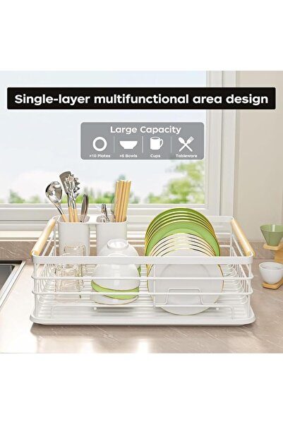 U-HOOME U HOOME Dish Drying Rack, Large Dish Rack for Kitchen Counter, Stainl...