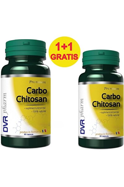 DVR Pharm Supliment nutritiv, Carbo Chitosan, set 1+1, 30cps