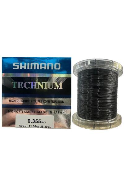 Shimano Technium 600mt 0.355mm 11.5kg Monofilament Misina Koyu Gri