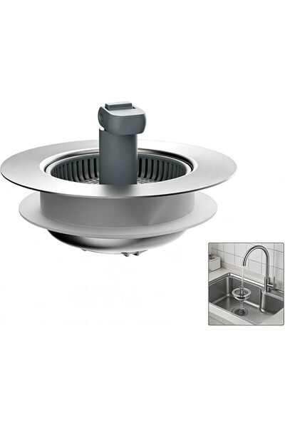 KASTWAVE 3-in-1 Kitchen Sink Drain Strainer and Stopper Combo, Upgraded 2 Pcs...
