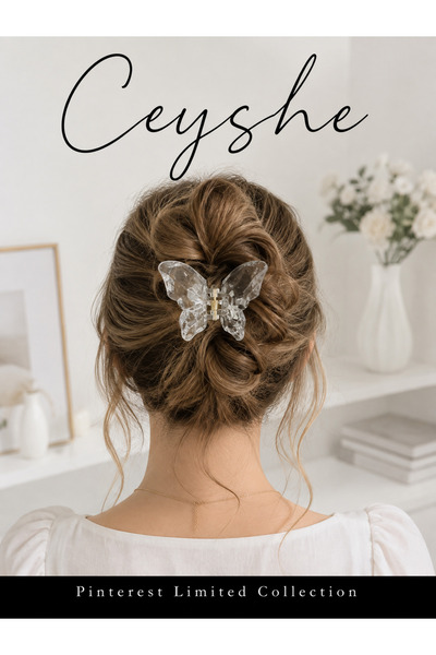 CeyShe Pinterest Imported Butterfly Large Hair Clip with Clasp