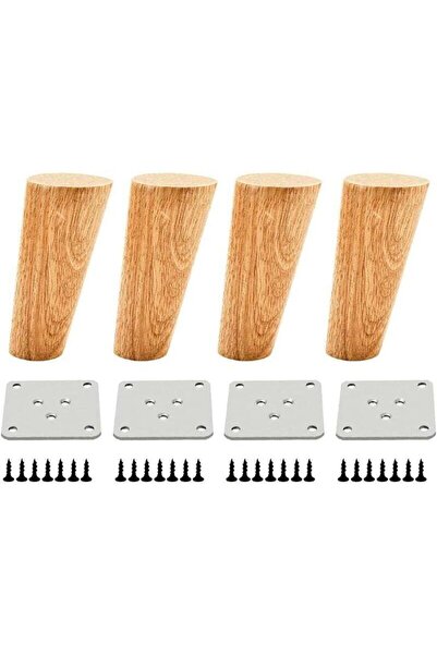 STARSTAR 10cm wooden colored tapered reliable wooden furniture cabinet legs a...