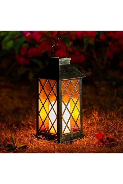 STARSTAR Hanging IP44 Waterproof Solar LED Outdoor Candle Lantern with Flashi...
