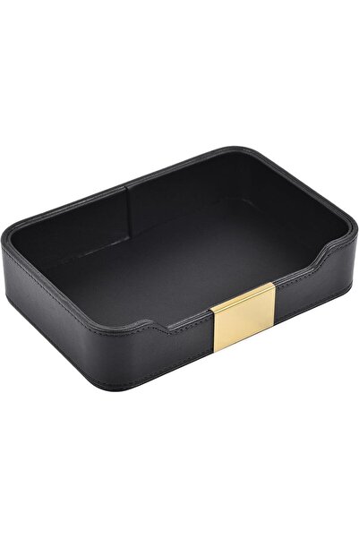 STARSTAR Leather Desktop Storage Tray Bedside Table Box for Cosmetics Jewelry...