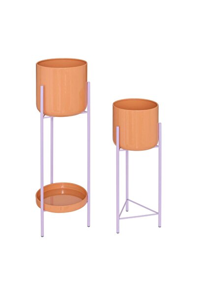 Atmosphera Ghiveci decorativ "Pool" - Portocaliu deschis, H.60 cm