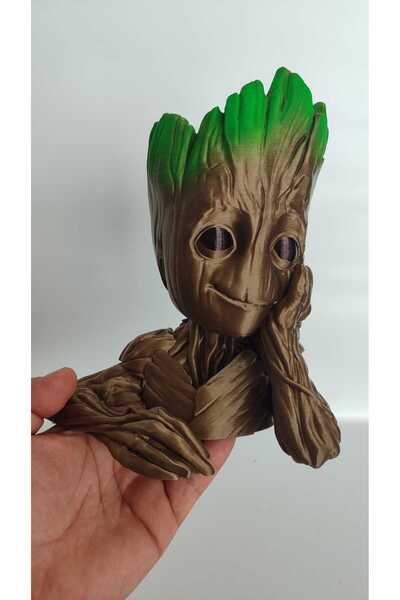 VALERM Groot Marvel Figür Saksı & Dekoratif Obje (20cm) | Kalemlik Olarak Kullanılabilir