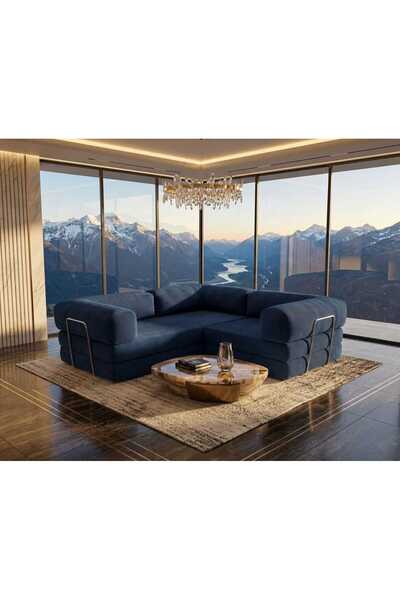 NESTİME Nestime® 200x200 cm 50 DNS modüler sünger köşe koltuk; tamamen sünger...