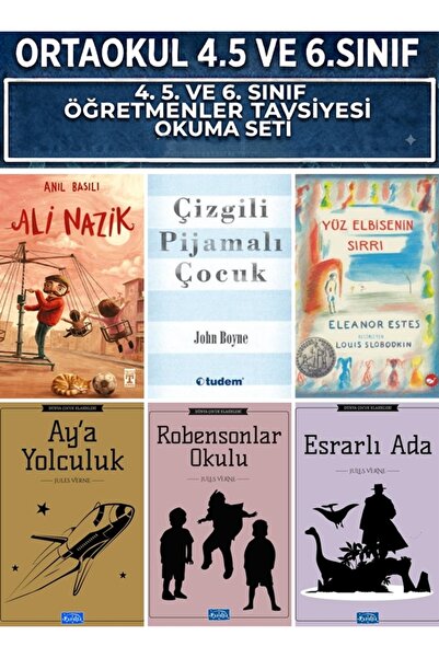 Parıltı Yayınları ORTAOKUL 4.5.VE 6.SINIF ALİ NAZİK,ÇİZGİLİ PİJAMALI ÇOCUK,YÜ...