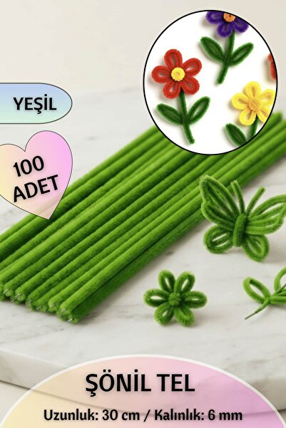 Dantelux 100 Pieces of Chenille Fuzzy Wire 30 cm |   Handicrafts, Flower Maki...