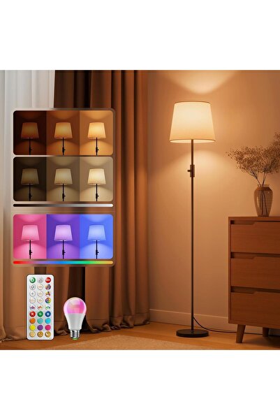 Dotail Φωτιστικό δαπέδου RGB, LED, φως 1600K/4000K, 10W, 1200 lm, 158 εκ., μέ...