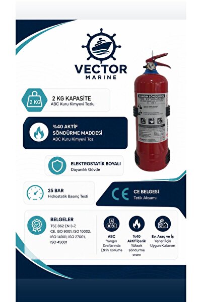 VECTOR MARİNE 2 KG KKT YANGIN SÖNDÜRME TÜPÜ