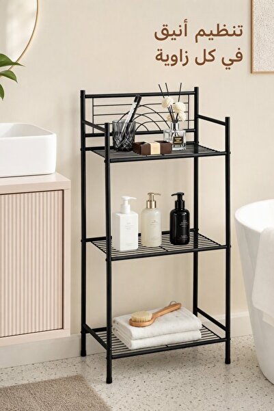 Generic 3 Tier Metal Corner Bathroom Shelf Storage Rack Standing Waterproof R...