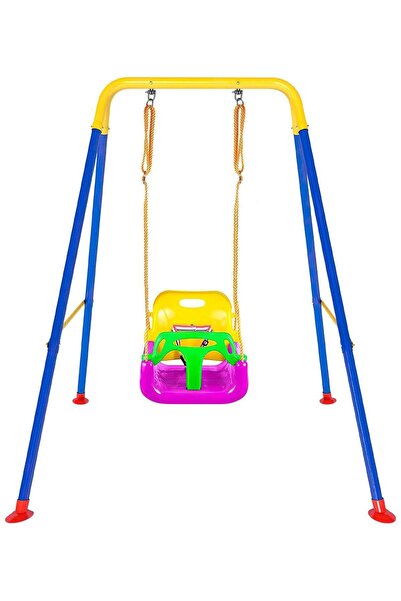 FUNZ مجموعة أرجوحة للأطفال 3 في 1 مع إطار للاستخدام الداخلي والخارجي، أرجوحة ...