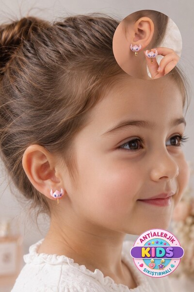 Lynare Non-Perforated Clip-On Children's Earrings for Kids Without Ear Holes