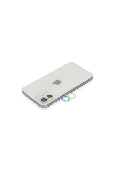 ArkhenX iPhone 12 Colorful Camera Lens Protection Glass - Yellow-Blue