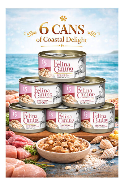 felina canino Chicken & Tuna Cat Food (6 Cans) – Wild & Marine Recipe, Comple...