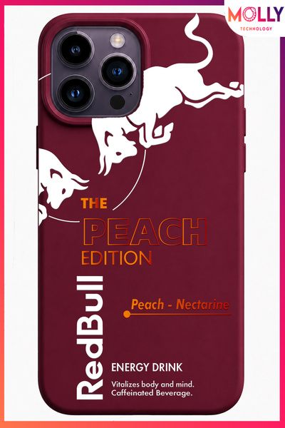 Molly iPhone 14 PRO MAX İçin Vişne The Peach Edition Desenli İçi Kadife Silik...
