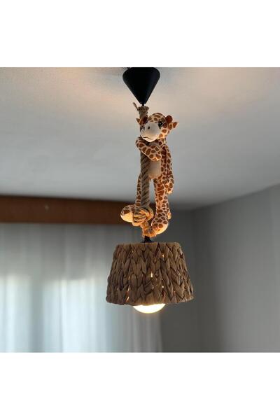 Tiny Design Accessories Safari Zürafa Peluş Hasır Sarkıt Avize – Çocuk Odası ...