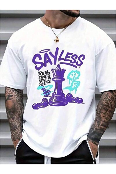 25W 1pc Mens Clothes Chess Piece Graphic Print White TShirt, Unisex Casual Cr...
