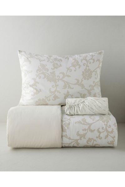 English Home Garden Swirl Pamuk Çarşaflı Tek Kişilik Nevresim Takımı 160x220 ...