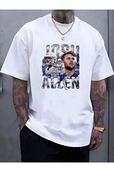 2BIR Unisex Sport T-Shirt - Josh AllenDesign Print Casual Round Neck Short Sl...